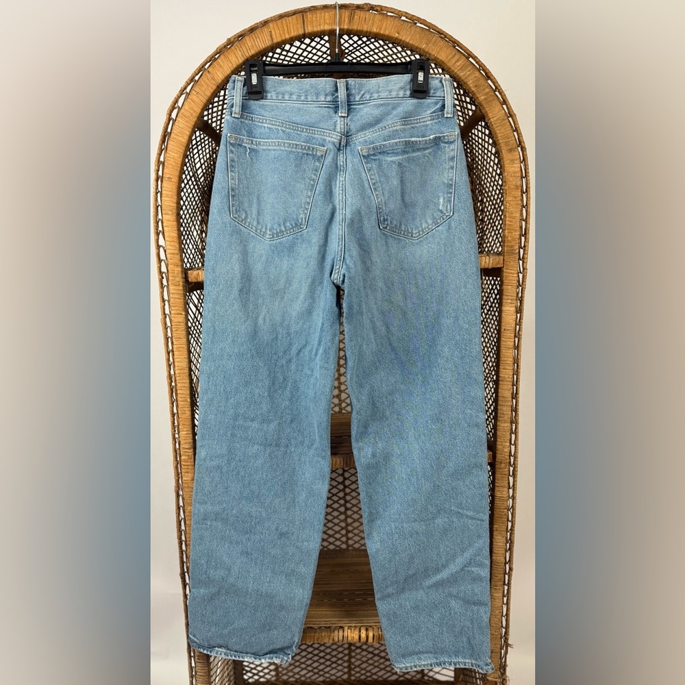 FRAME Le Jane Crop Jeans Size 32 Clear Blue High Rise Straight Leg - Picture 4 of 4